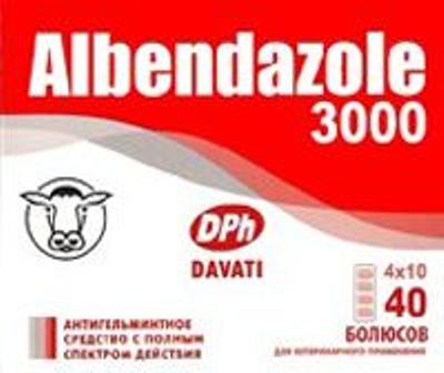 ალბენდაზოლ 3000 * 40აბი